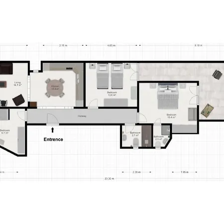 شقة 3 Bed *